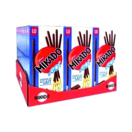 Galleta mikado pocket chocolate con leche, 39 gr, 24 uds