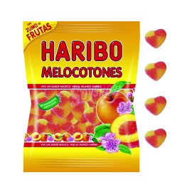 Haribo melocotones, 100 grs 18 uds